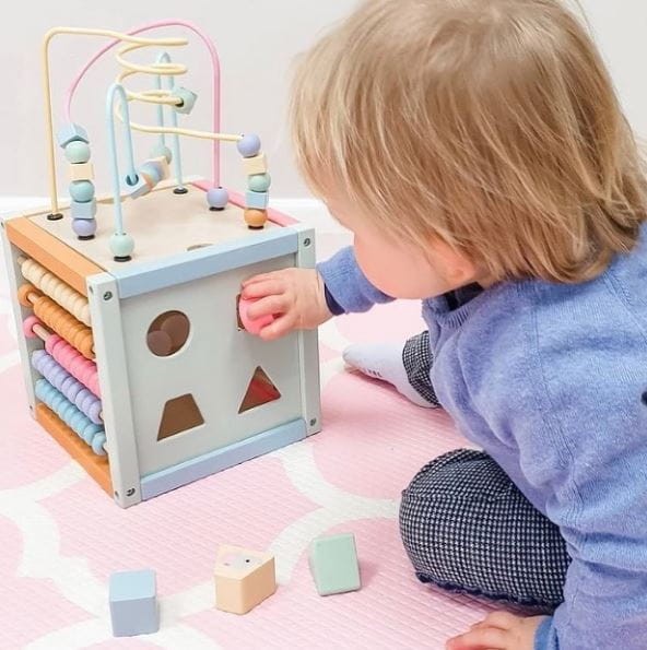 Drewniana kostka edukacyjna Jouéco