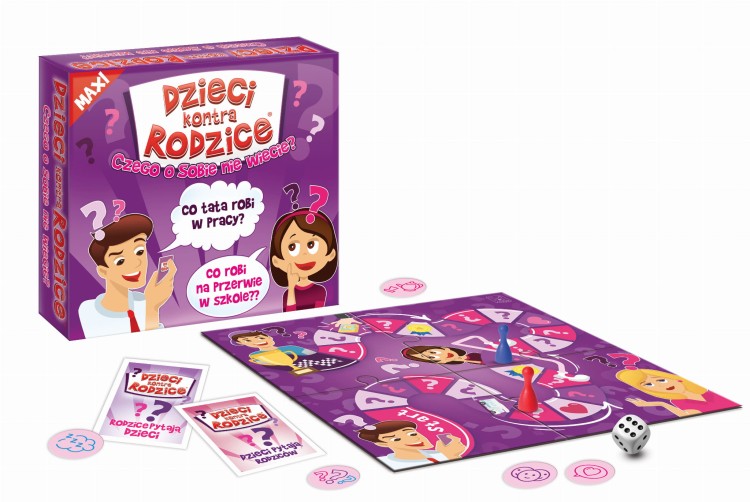 Dzieci Kontra Rodzice. Czego o Sobie Nie Wiecie? - Gra karciana dla dzieci 6+