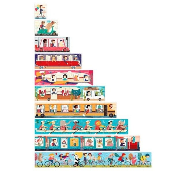 Nauka liczenia, Puzzle Podróżnicy dla dzieci