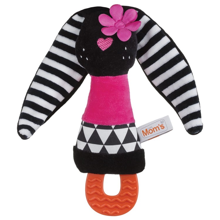 Króliczka Mom's Care - Kontrastowa przytulanka z gryzakiem dla dzieci Świat Mądrego Dziecka