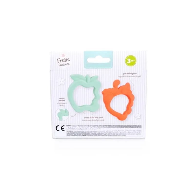 Gryzak owoce 2-pak GiliGums - Zabawka sensoryczna dla dzieci Świat Mądrego Dziecka