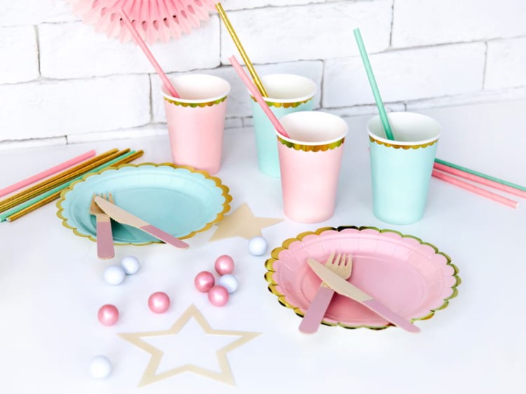 Kubeczki jasnoróżowe 220ml 6szt