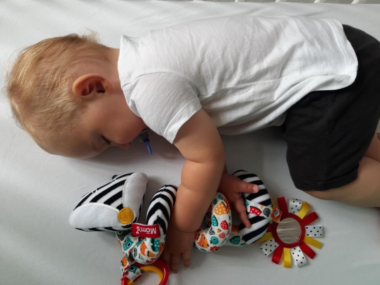 Spiralka wózkowa biało-czarna