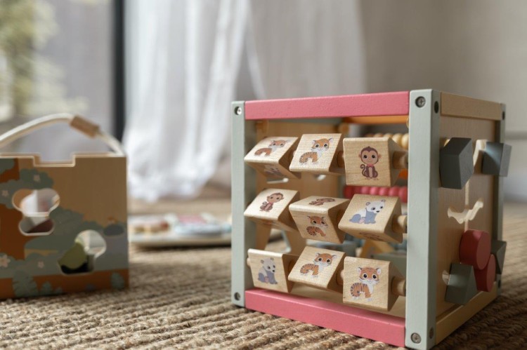 Drewniana Kostka Edukacyjna Jouéco