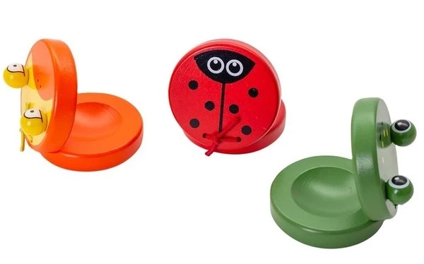 Kastaniet drewniany - instrument muzyczne , zwierzątko Askato