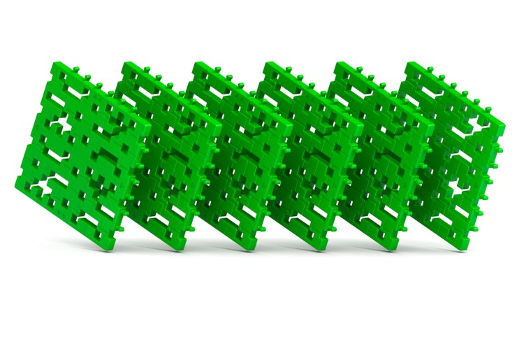 Maxi Baseplate Green 6 sztuk - klocki Meli