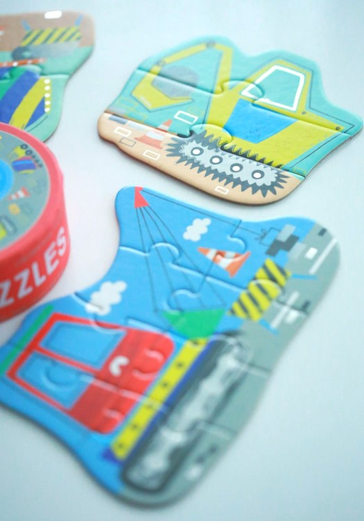 Na Budowie Floss & Rock - Puzzle dla dzieci 4w1