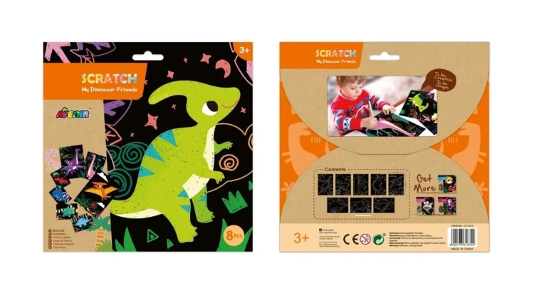 Moi przyjaciele Dinozaury książeczka do zdrapywania Avenir 3+