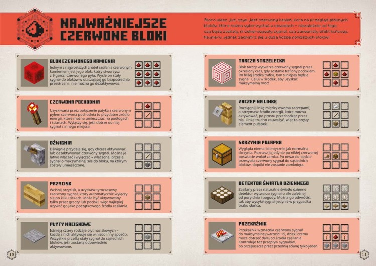 Minecraft. Podręcznik czerwonego kamienia - książka dla dzieci