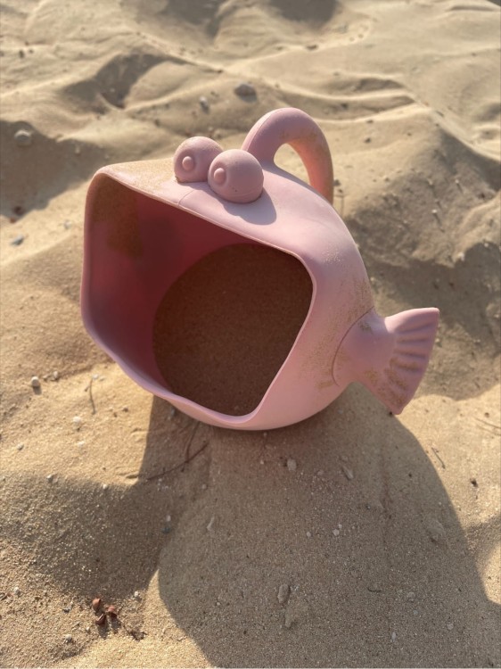 Silikonowy Czerpak Rozdymka Scrunch - Pudrowy Róż - zabawka do wody