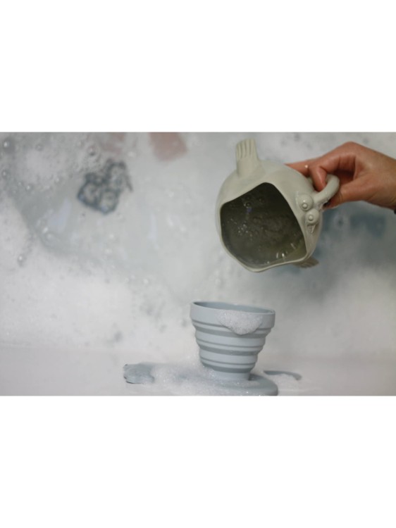 Silikonowy Czerpak Rozdymka Scrunch - Miętowy - zabawka do wody