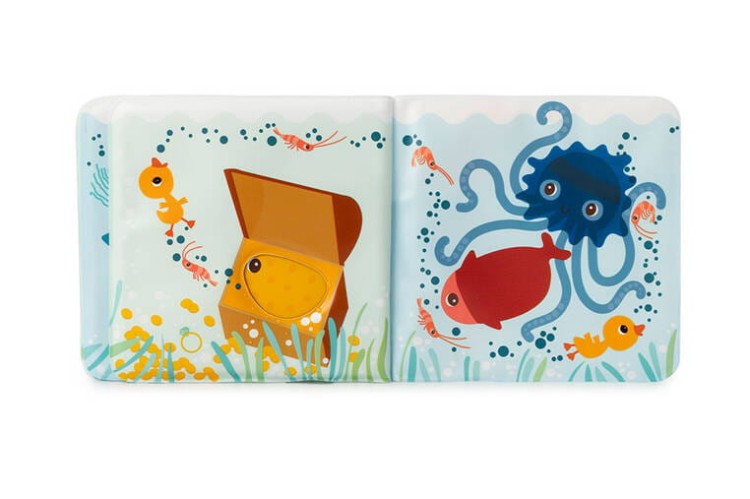 Magiczna książeczka do kąpieli z zabawką-gąbką Kaczorek Gaspard 0 m+ LILLIPUTIENS