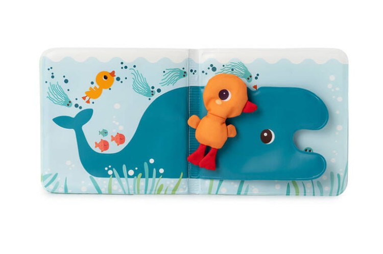 Magiczna książeczka do kąpieli z zabawką-gąbką Kaczorek Gaspard 0 m+ LILLIPUTIENS