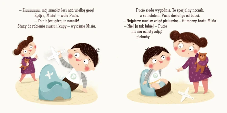 Pucio chce siusiu, czyli pożegnanie pieluszki - książka dla dzieci