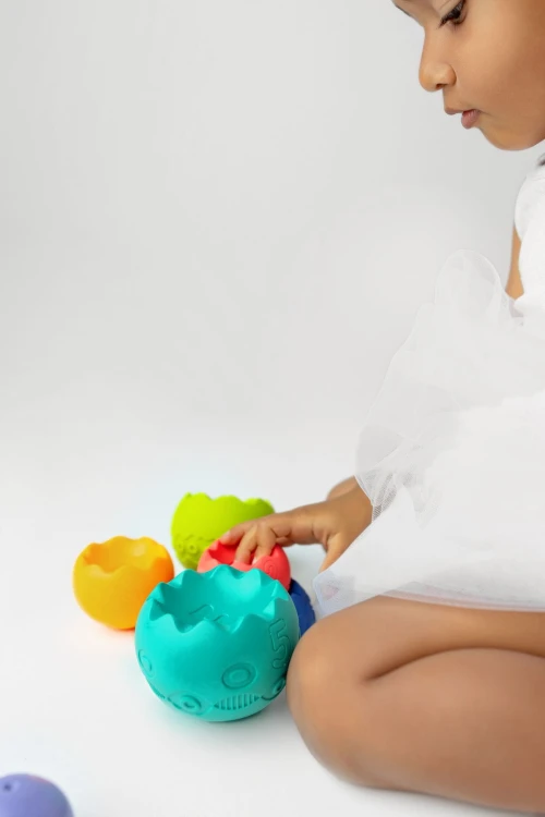 Piramida pastelowa Mom's Care - Zabawka sensoryczna dla dzieci