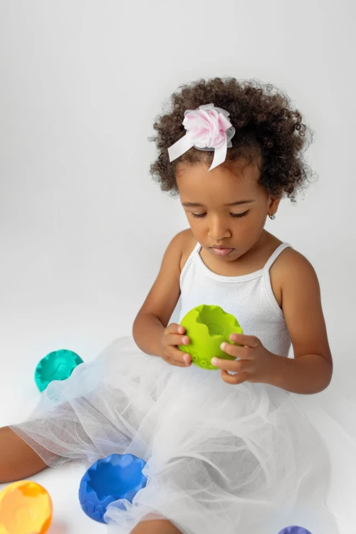 Piramida pastelowa Mom's Care - Zabawka sensoryczna dla dzieci