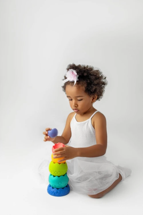 Piramida pastelowa Mom's Care - Zabawka sensoryczna dla dzieci