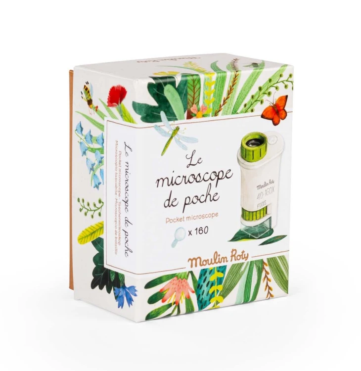 Mikroskop kieszonkowy dla dziecka Djeco LE JARDIN DU MOULIN