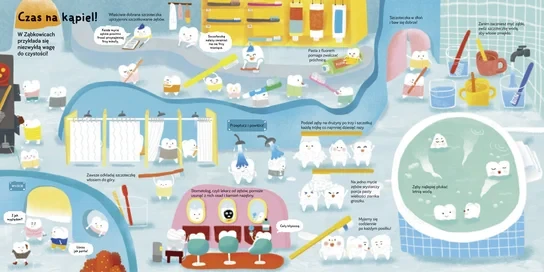 Między nami ząbkami - Książka dla dzieci całokartonowa, z okienkami