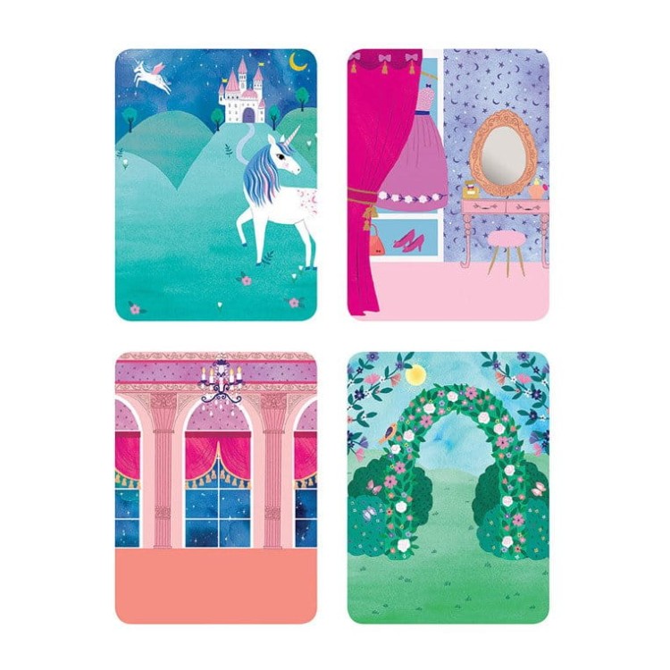 Puzzle Magiczne księżniczki Mudpuppy - Zestaw magnesów do tworzenia postaci dla dzieci 4+