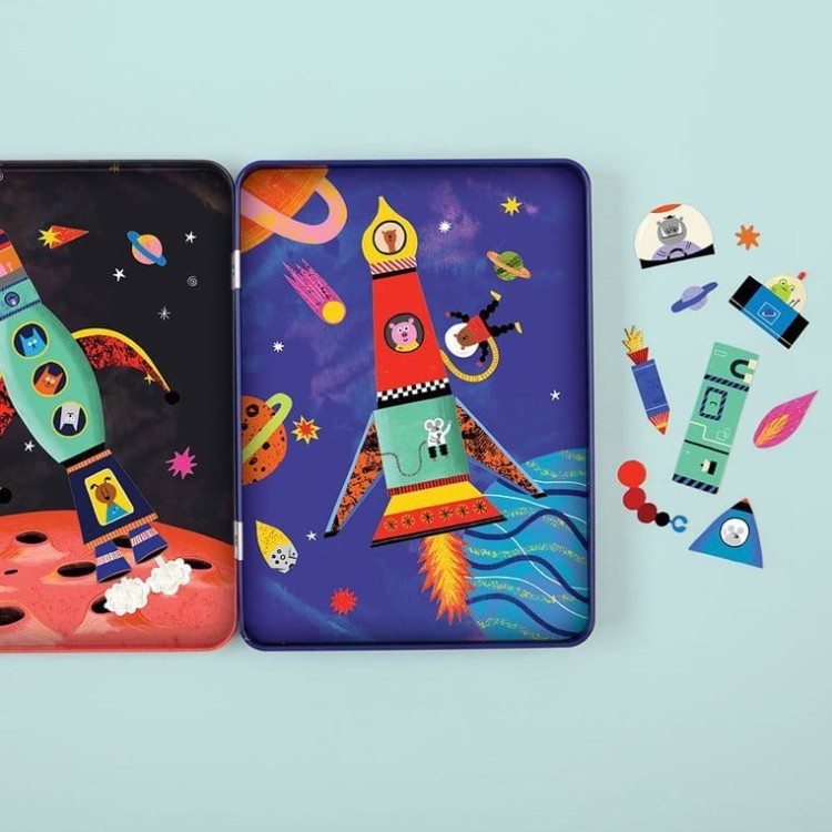 Puzzle Rakiety kosmiczne Mudpuppy - Magnetyczne konstrukcje dla dzieci 4+