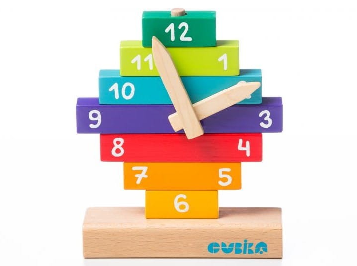 Zegar Cubika - Drewniana zabawka edukacyjna